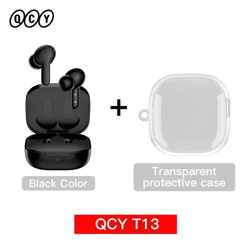 QCY T13 Fone de ouvido inteligente sem fio BT5.1 TWS Fone de ouvido 4 Mic ENC HD Call Fone de ouvido Touch Control Fones de ouvido Long Standby 40H