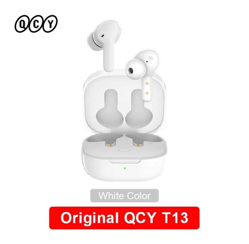 QCY T13 Fone de ouvido inteligente sem fio BT5.1 TWS Fone de ouvido 4 Mic ENC HD Call Fone de ouvido Touch Control Fones de ouvido Long Standby 40H