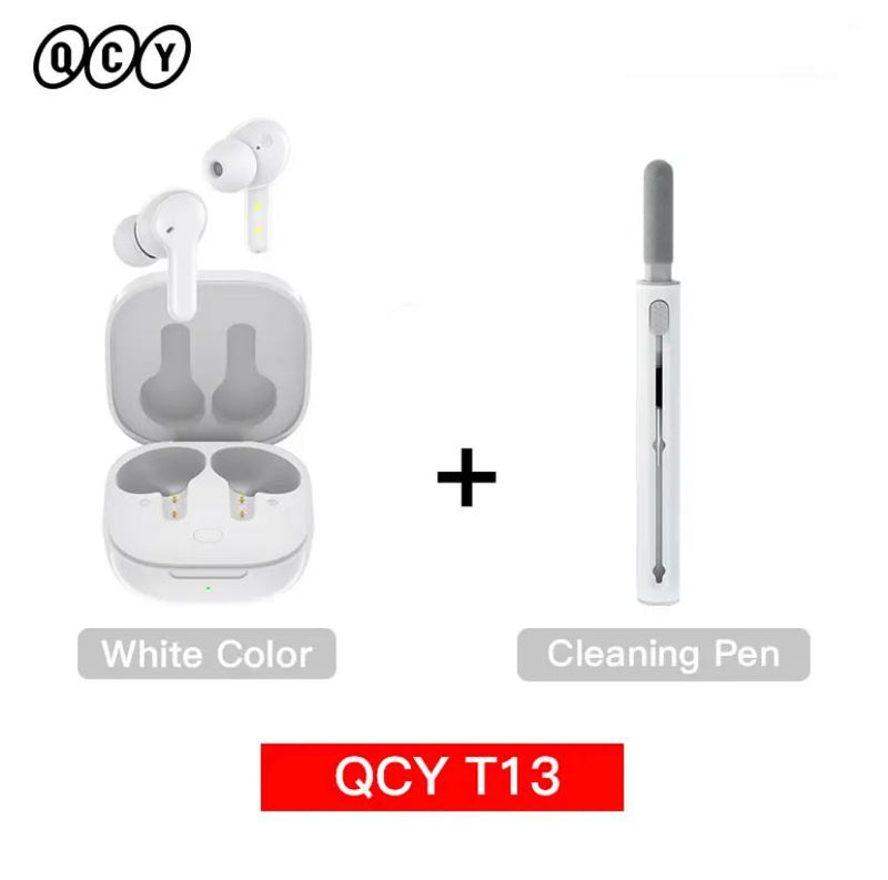 QCY T13 Fone de ouvido inteligente sem fio BT5.1 TWS Fone de ouvido 4 Mic ENC HD Call Fone de ouvido Touch Control Fones de ouvido Long Standby 40H